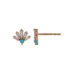 Load image into Gallery viewer, EFD54403. 18K Solid Gold Diamond &amp; Gemstone Earring
