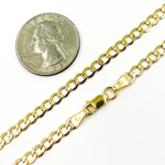 Load image into Gallery viewer, 14K Solid Gold Flat Curb Necklace. 030GBL3
