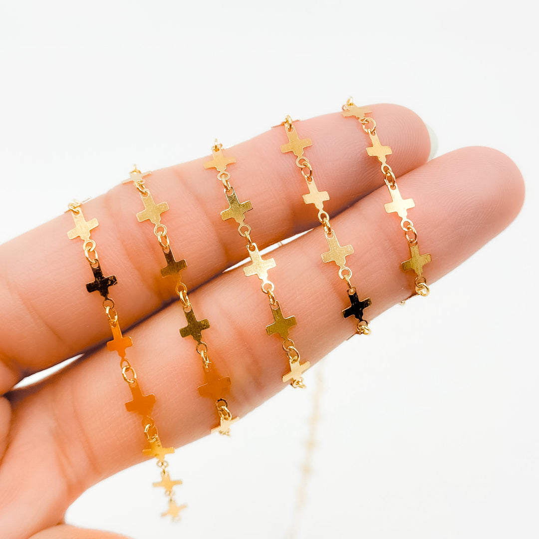 V310GF. 14K Gold-Filled Fancy Cross-Link Chain