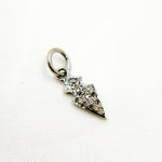 Load image into Gallery viewer, DC357. Diamond Silver Mini Arrow Head Charm
