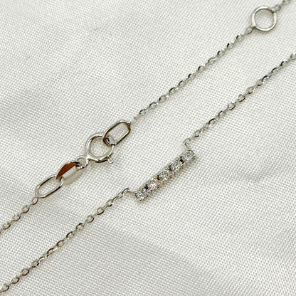NT403711. 14K Solid Gold Diamond Bar Necklace