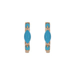 Load image into Gallery viewer, CE97339TQ6X3. 18K Solid Gold Turquoise Earring