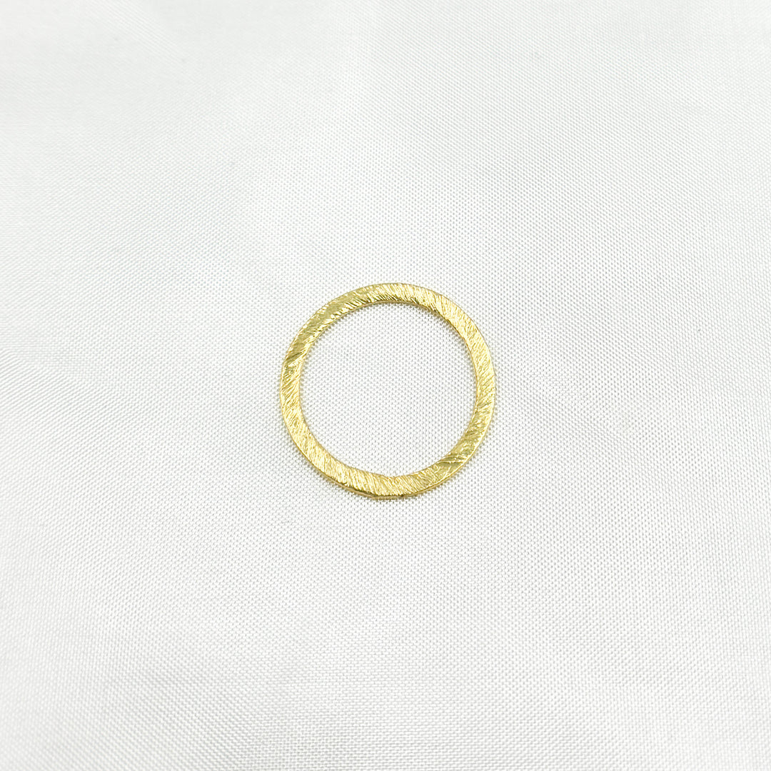 BS3-GP. Sterling Silver Gold Plated Circle Connector 20mm