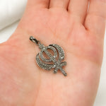 Load image into Gallery viewer, DP037. Diamond Sterling Silver OM Symbol Pendant
