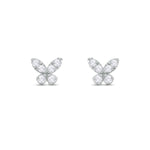 Load image into Gallery viewer, ER421140. 14K Solid Gold Diamond Butterfly Studs
