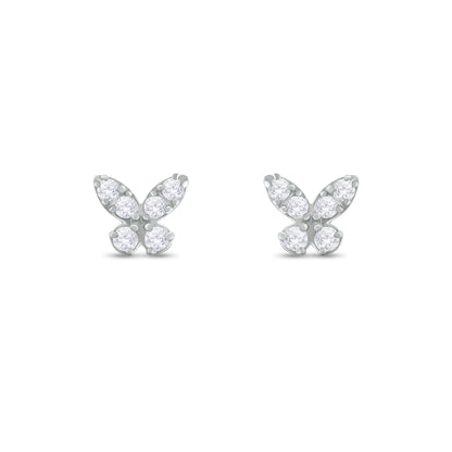ER421140. 14K Solid Gold Diamond Butterfly Studs