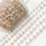 Load image into Gallery viewer, MAQ4. Multi Aquamarine Sterling Silver Wire Chain
