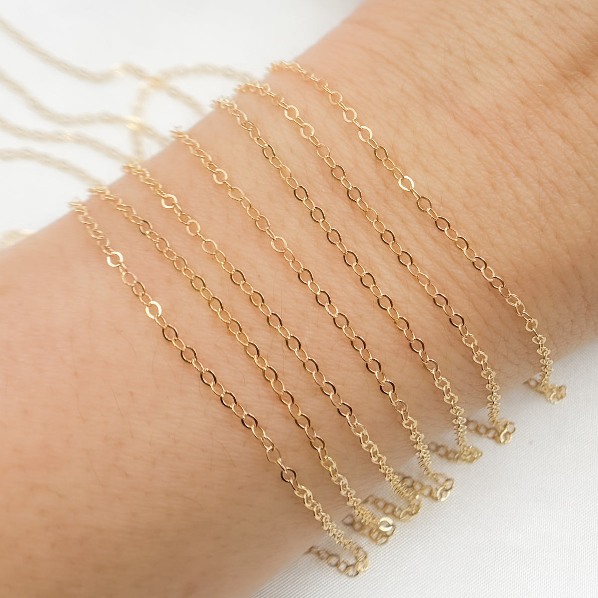 Gold-Filled Flat Oval Link Chains