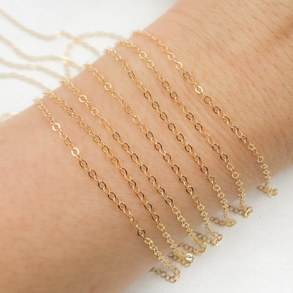 Gold-Filled Flat Oval Link Chains