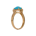 Load image into Gallery viewer, CR97176TQ7X5. 14K Solid Gold Diamond and Turquoise Ring