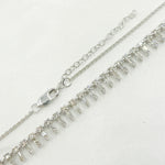 Load image into Gallery viewer, 14K Solid White Gold Diamond Bars Necklace. NFP70815
