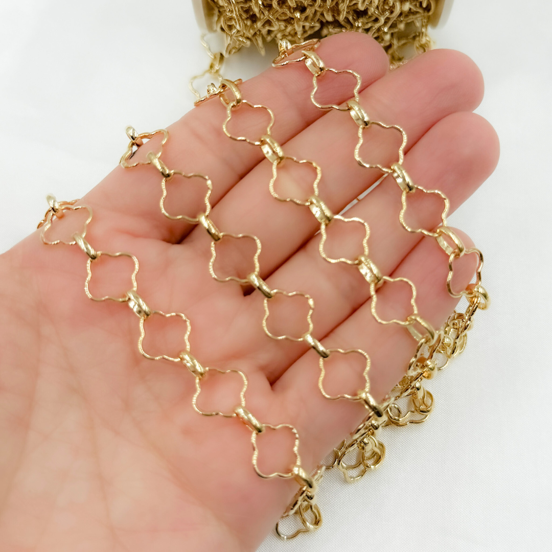 Gold Plated 925 Sterling Silver Flower Link