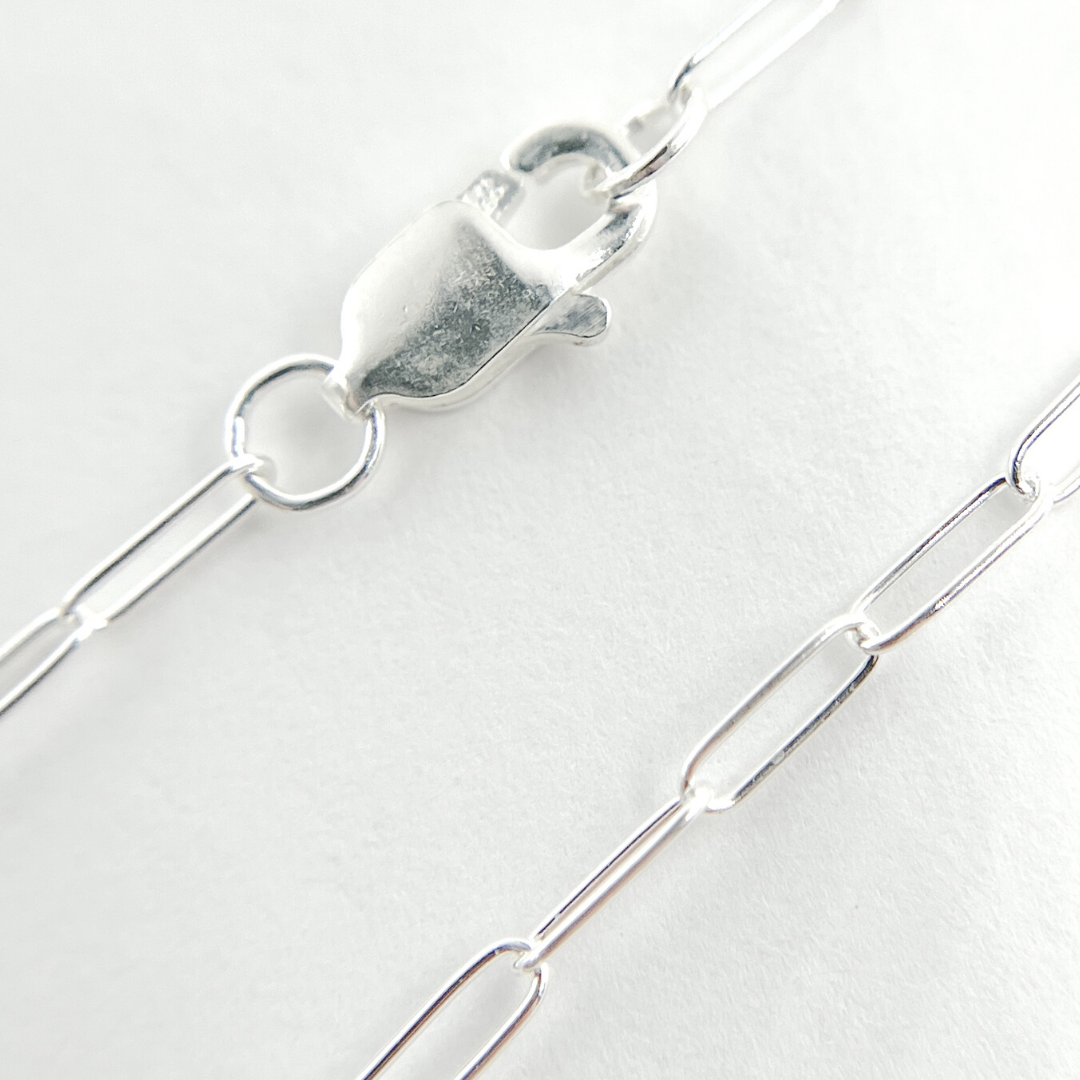 1606SSNecklace. Sterling Silver Paperclip Finished Necklace