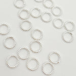 Load image into Gallery viewer, 5004481CT. 6MM 20.5Gauge White Twisted Close Jump Ring
