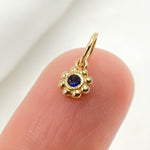 Load image into Gallery viewer, GDP429. 14K Solid Gold Diamond Flower Charm
