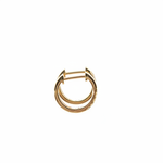 Load image into Gallery viewer, EHD57618. 14k Solid Yellow Gold Diamond Huggie Hoop Earrings