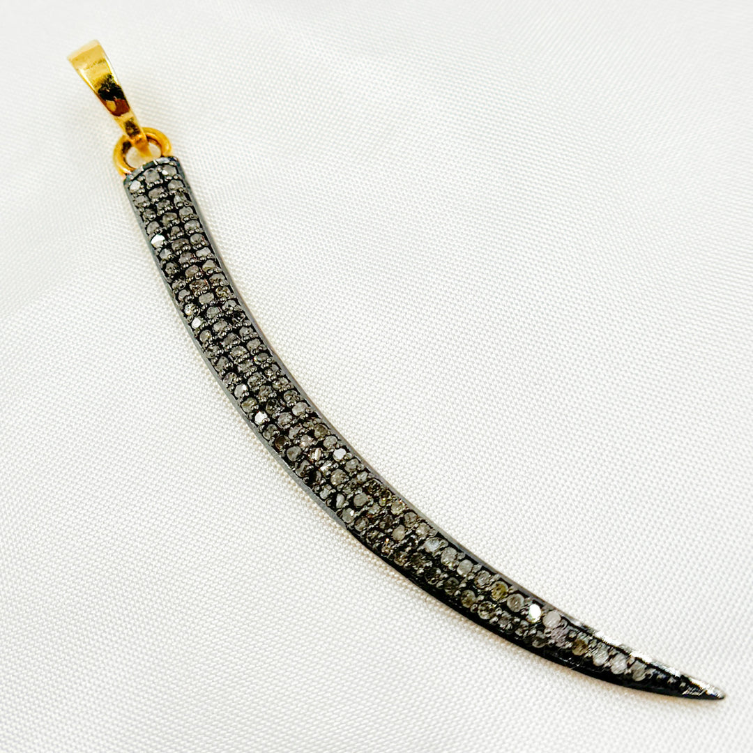 DP185. Diamond Sterling Silver Sword Pendant