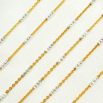 Load image into Gallery viewer, Z69GS. Gold Plated Sterling Silver Satellite Diamond Cut Tube Chain
