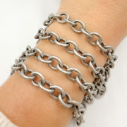 Silver Thick Oval Link Chain