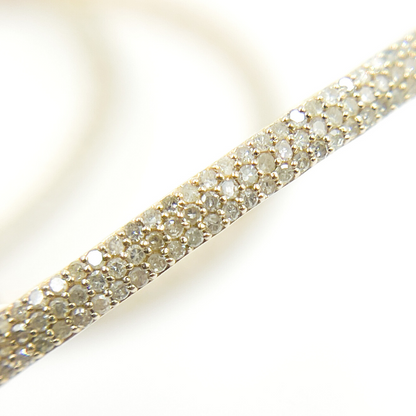 KG991. 14K Solid Gold Bangle with Diamonds