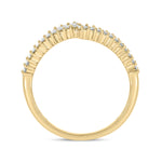 Load image into Gallery viewer, 14K Solid Gold Diamond Double Line Ring. RFG17444
