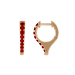 Load image into Gallery viewer, EHZ57340. 14K Solid Gold Diamond Fancy Hoops
