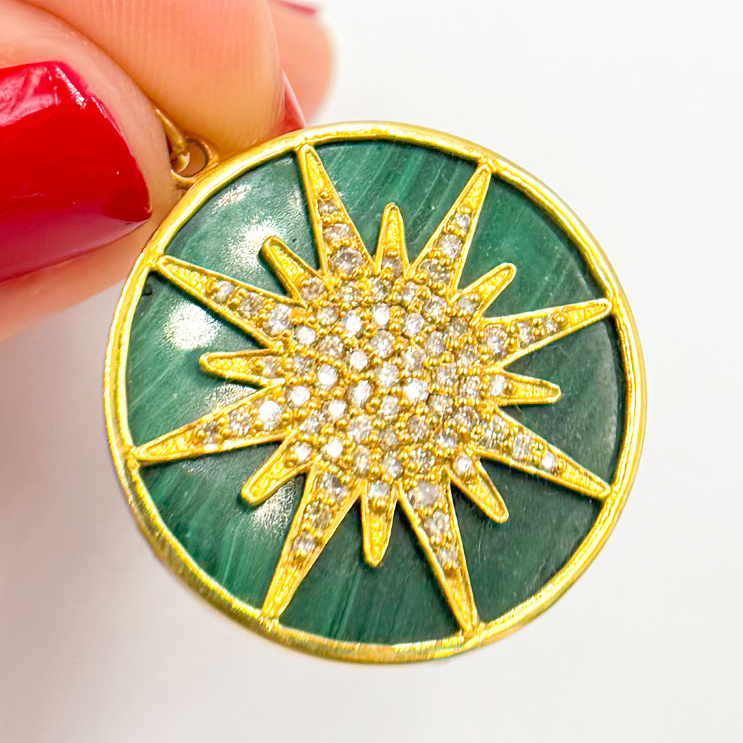 Buy Now 14K Gold Sun Pendant