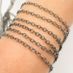 Load image into Gallery viewer, 2510TWOX. Oxidized Sterling Silver Twisted Cable Link Chain
