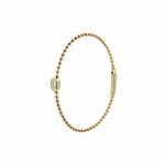 Load image into Gallery viewer, BNB68644. 14K Solid Gold Baguette Diamond Beaded Bangle