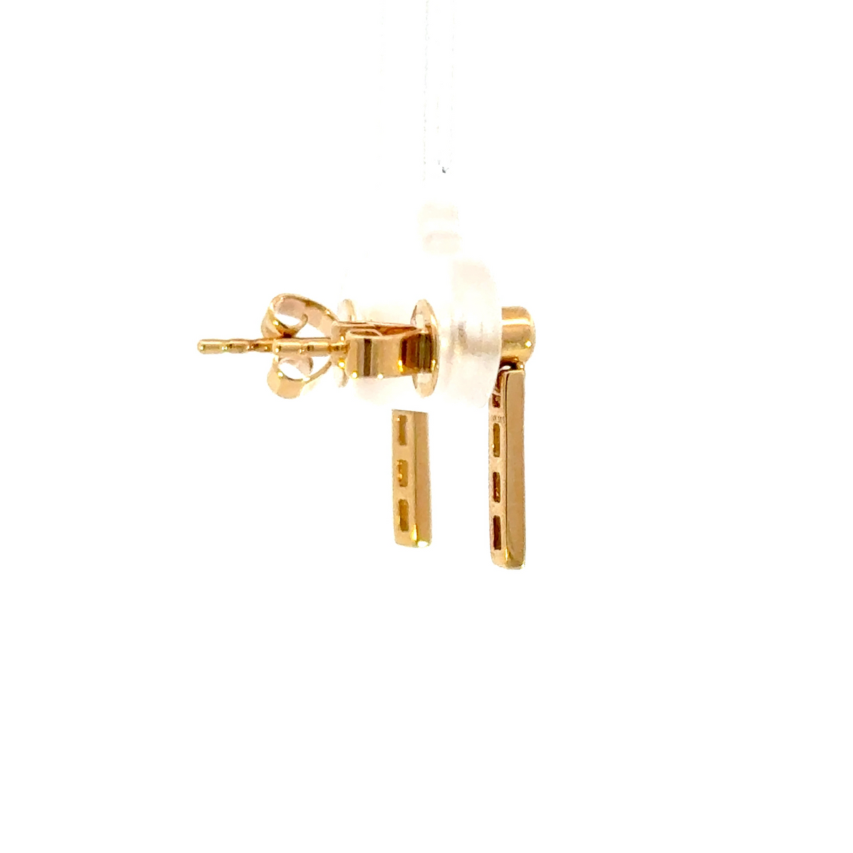 Buy  Gold and Diamonds Dangle Bar Earrings