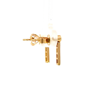 Buy  Gold and Diamonds Dangle Bar Earrings