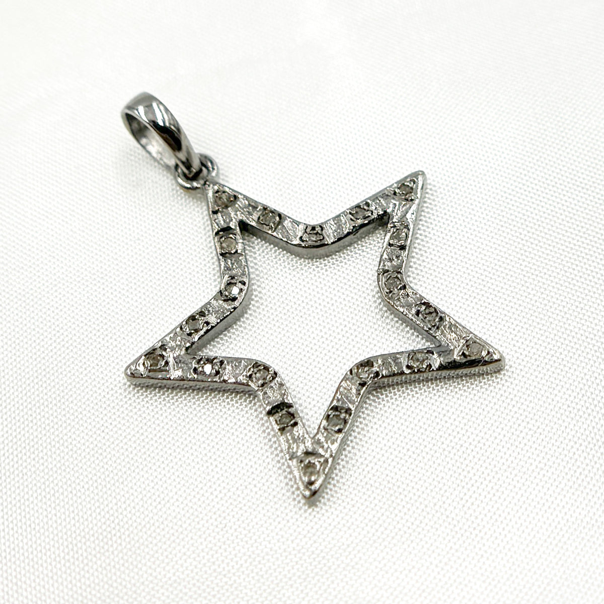 DP370. Diamond Silver Star Pendant