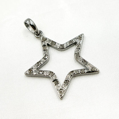 DP370. Diamond Silver Star Pendant