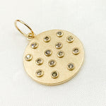 Load image into Gallery viewer, GDP204. 14K Solid Gold Diamond Round Charm
