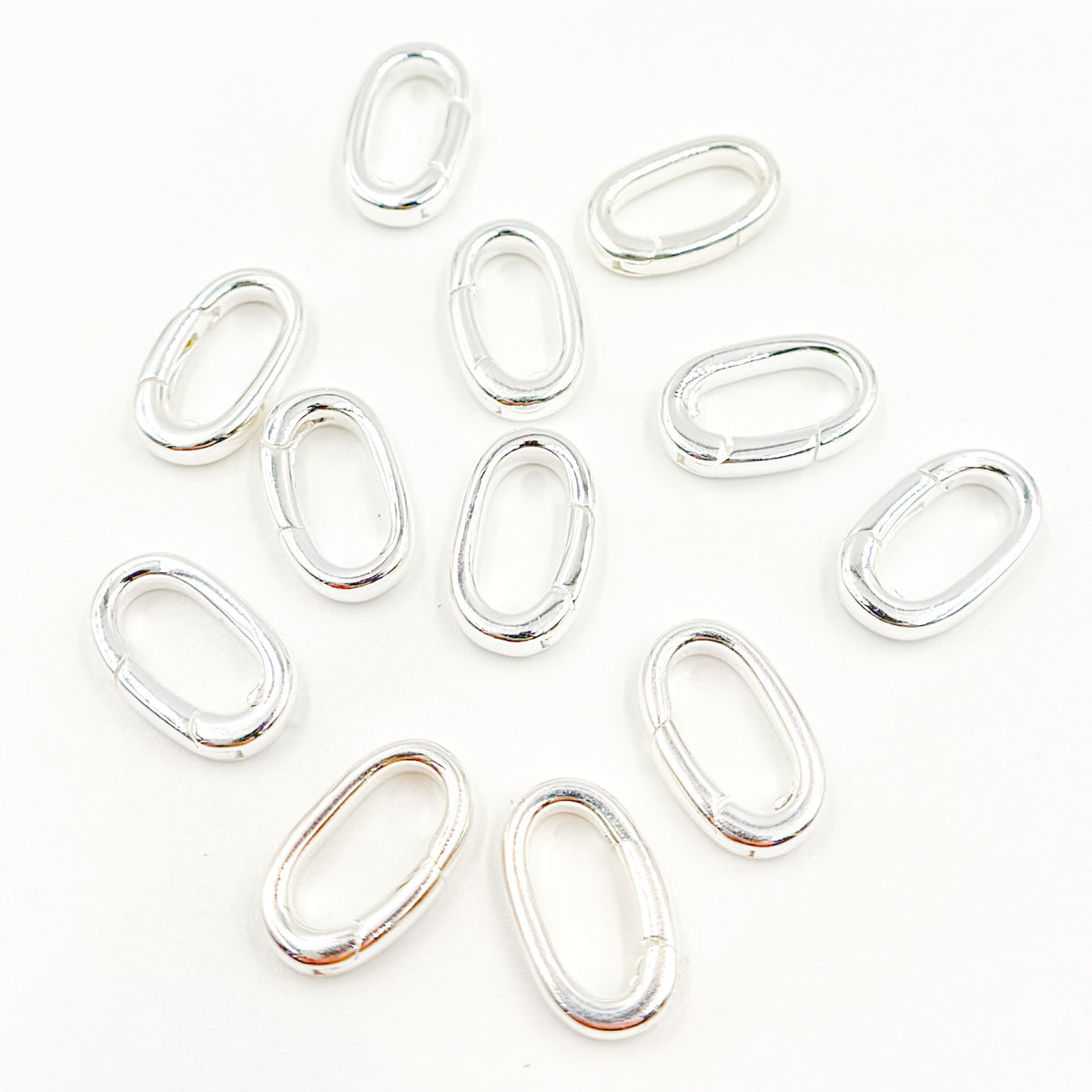 Buy White Sterling Silver Oval Clasp