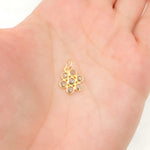 Load image into Gallery viewer, DC727. Diamond Sterling Silver Fancy Flower Shape Charm
