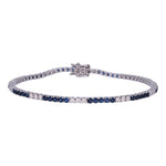 Load image into Gallery viewer, CB97388-2. 14k Solid Gold Diamond and Gemstone Tennis Bracelet