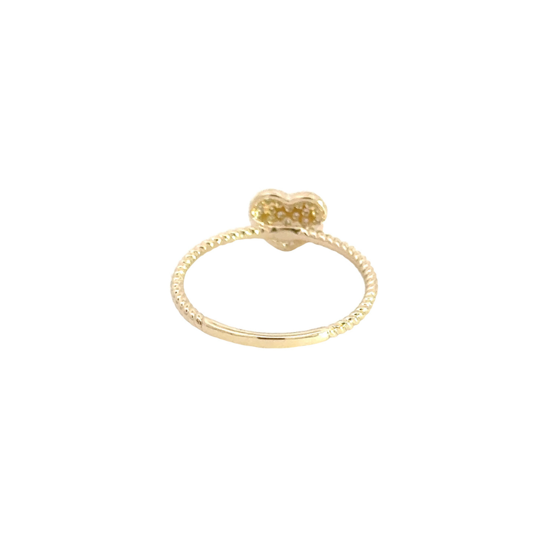 14K Solid Gold Diamond Heart Ring. RN412078