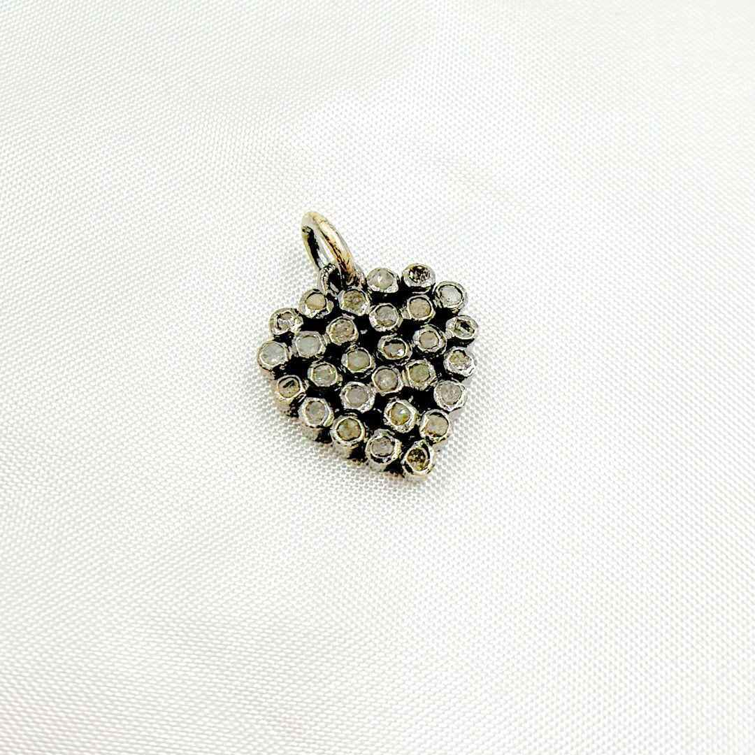 DP238. Diamond & Sterling Silver Heart Charm