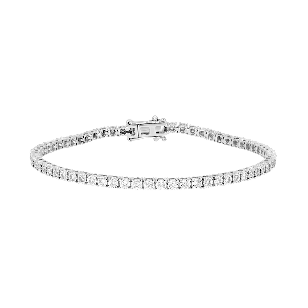 BTL65035. 14K Solid Gold Diamond Tennis Bracelet