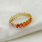 Load image into Gallery viewer, 14k Solid Gold Multi Sapphire Ring. GDR224

