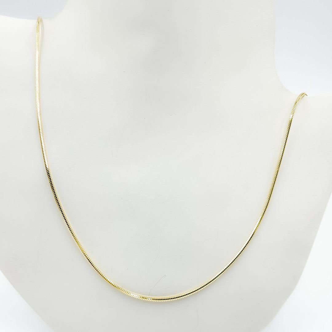 120CCTD. 14k Solid Yellow Gold Snake Necklace
