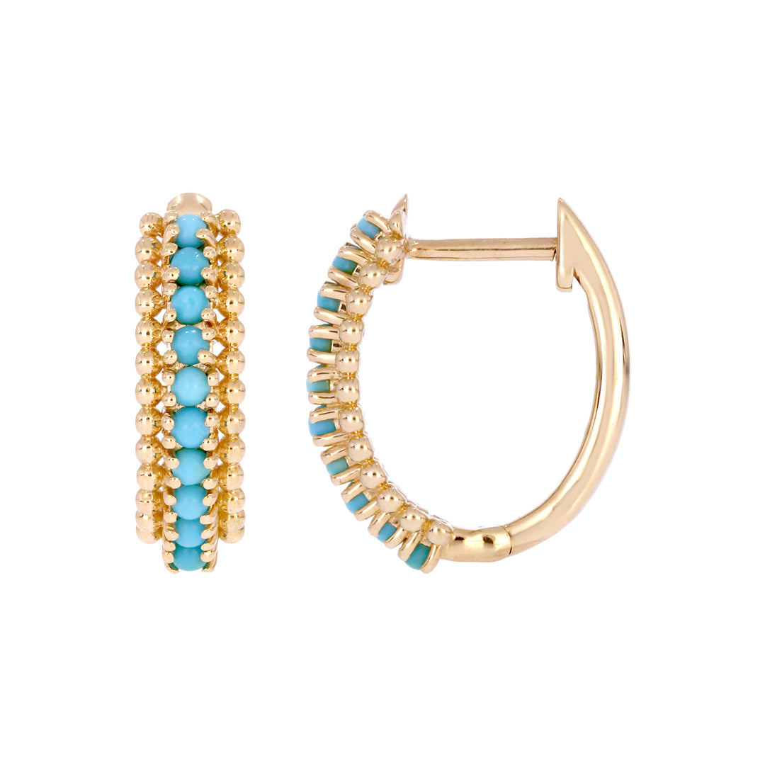 EHZ57298. 14K Solid Yellow Gold Hoop Earrings