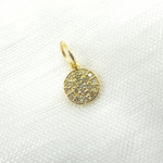 Load image into Gallery viewer, 14K Solid Gold Diamond Circle Charm. GDP441
