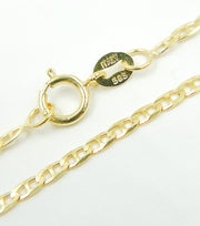 14k Gold Flat Marina Link Chains