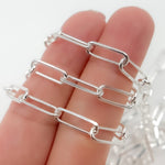 Load image into Gallery viewer, Y58DSS. Sterling Silver Diamond Cut Paperclip Chain
