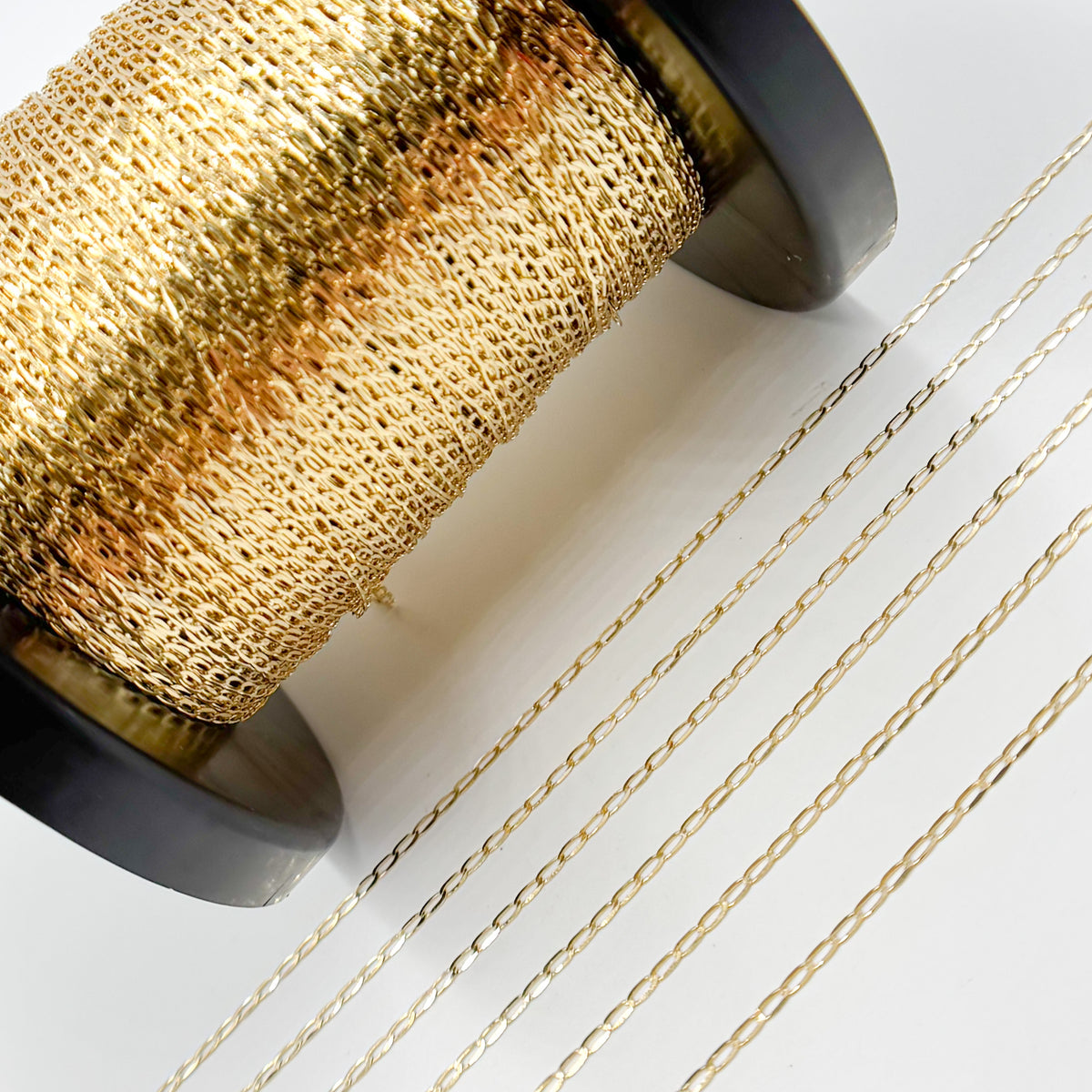 Buy 14K Solid Yellow Gold Flat Open Curb Chain