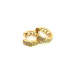 Load image into Gallery viewer, EHE56968Y. 14k Solid Gold Diamond Hoops
