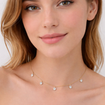 Load image into Gallery viewer, NT112828. 14K Solid Gold Diamond Dangle Necklace
