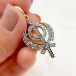 Load image into Gallery viewer, DP037. Diamond Sterling Silver OM Symbol Pendant
